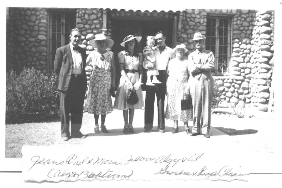 Algy's Baptism with parents and both sets of grand parents